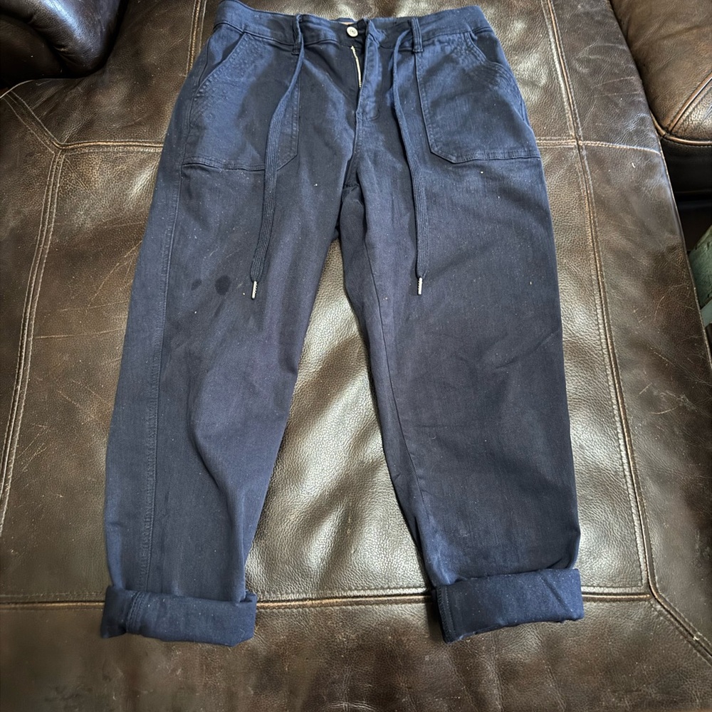 Judy Blue Women's Navy Cargo Jeans
